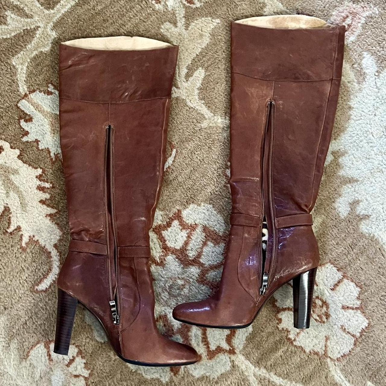 Charles David brown stiletto shops boots