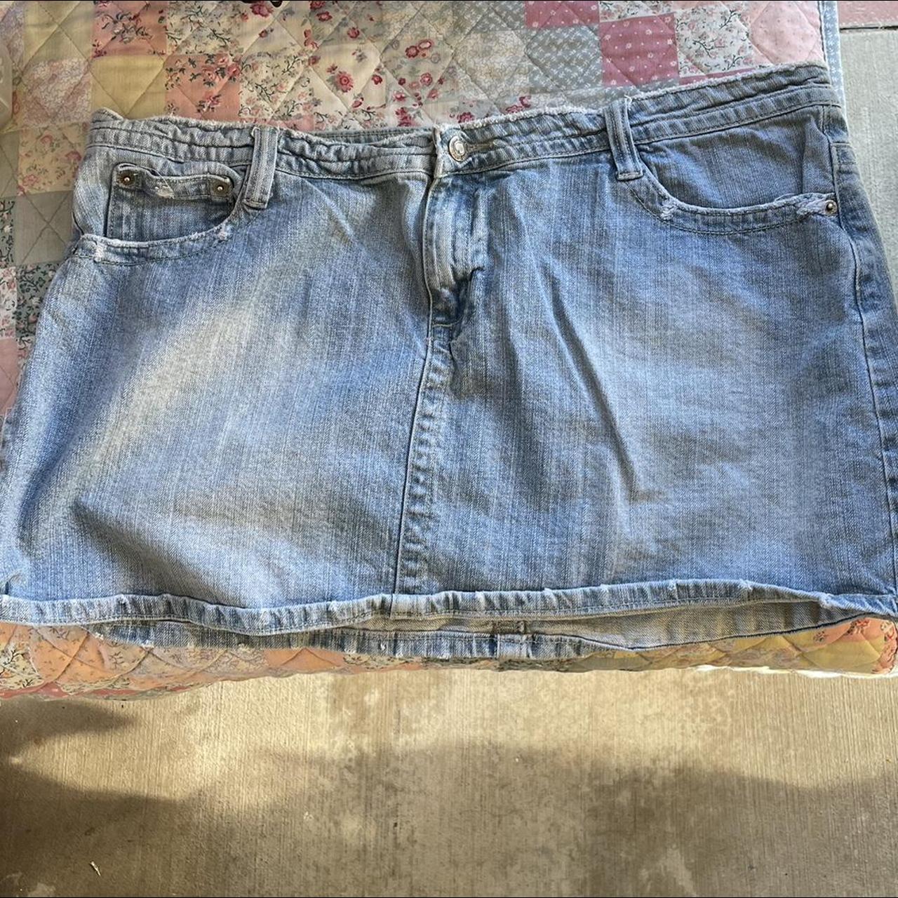 Size 3xl mini denim skirt brand encore If you have... - Depop