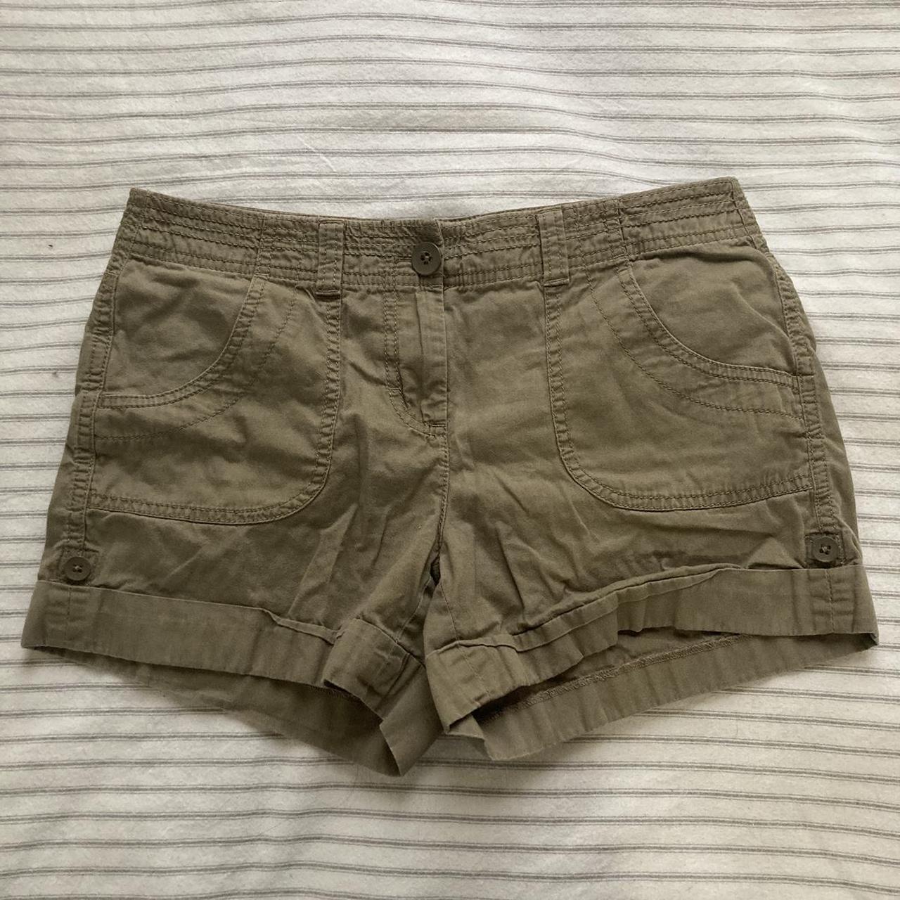 tan/khaki shorts - super cute for the summer -... - Depop