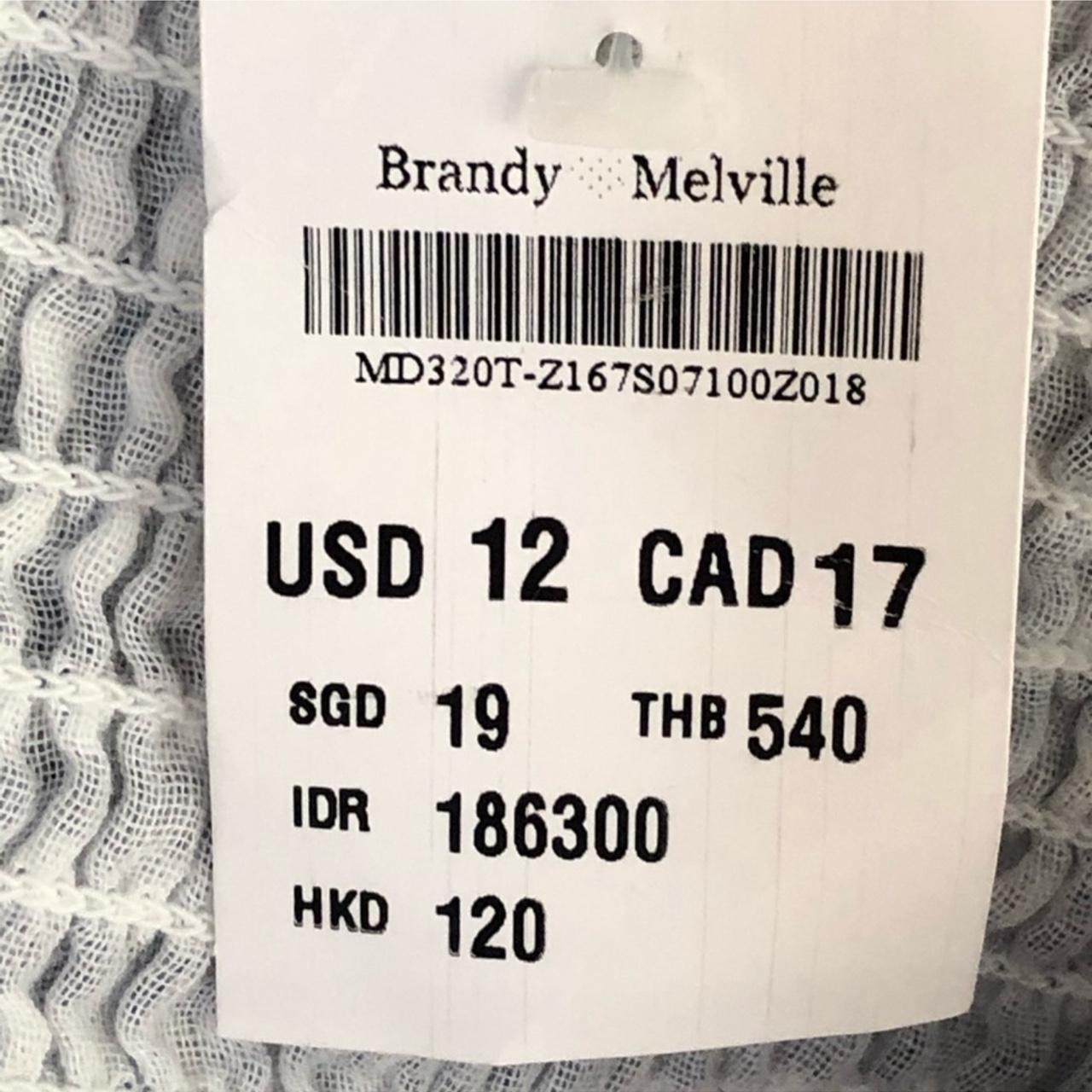 Brandy Melville Blue/White Gingham Cropped Smocked... | Depop