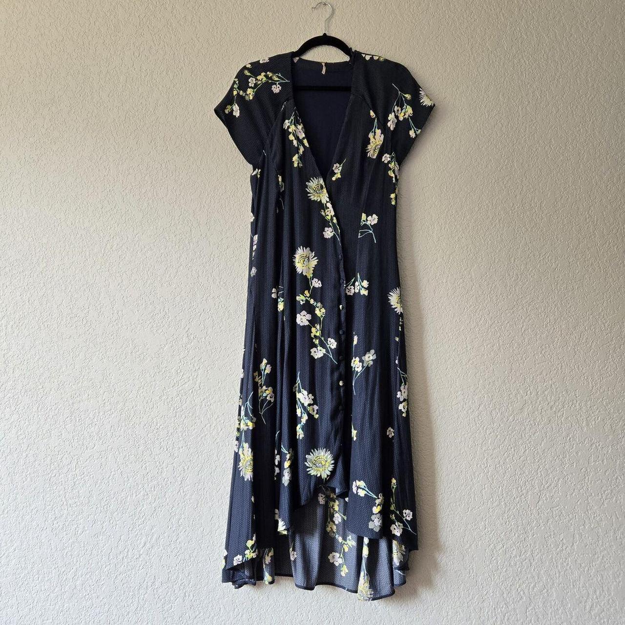 Free People Lost in You Midi Dress Button Up High. Depop