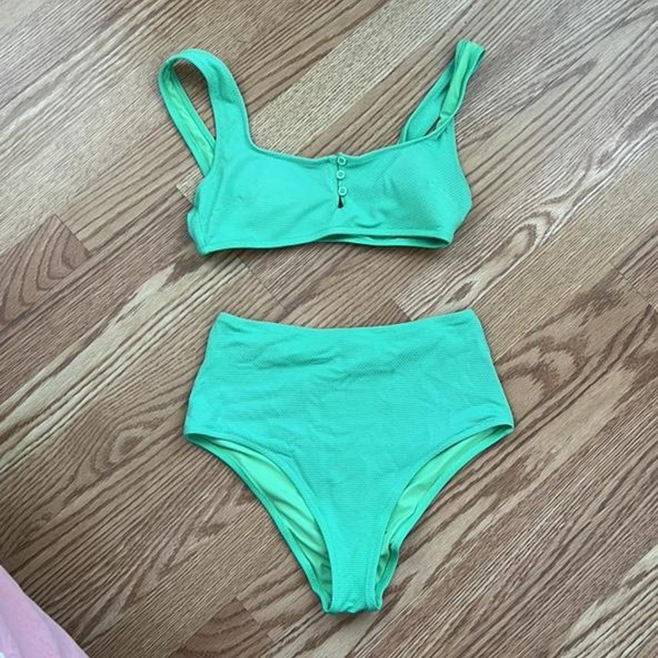 American Eagle Outfitters Women's Green Bikinisandtankinisets Depop