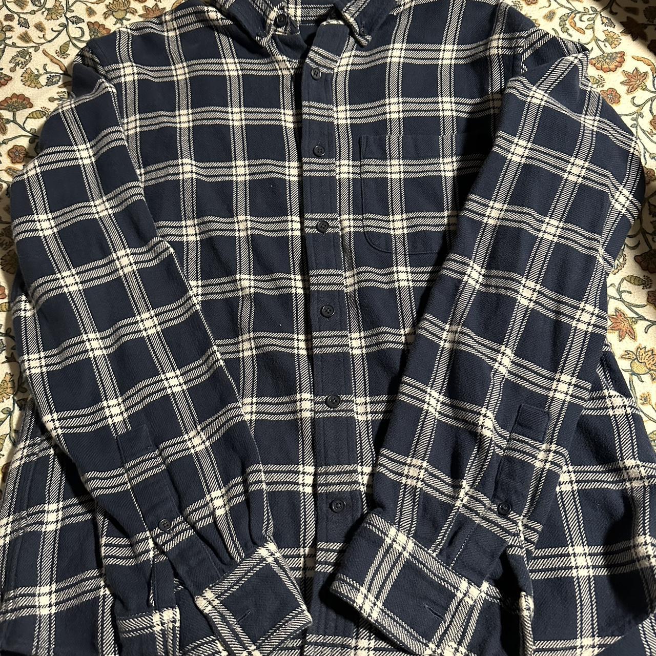 Navy Flannel :) Great quality! Size... - Depop
