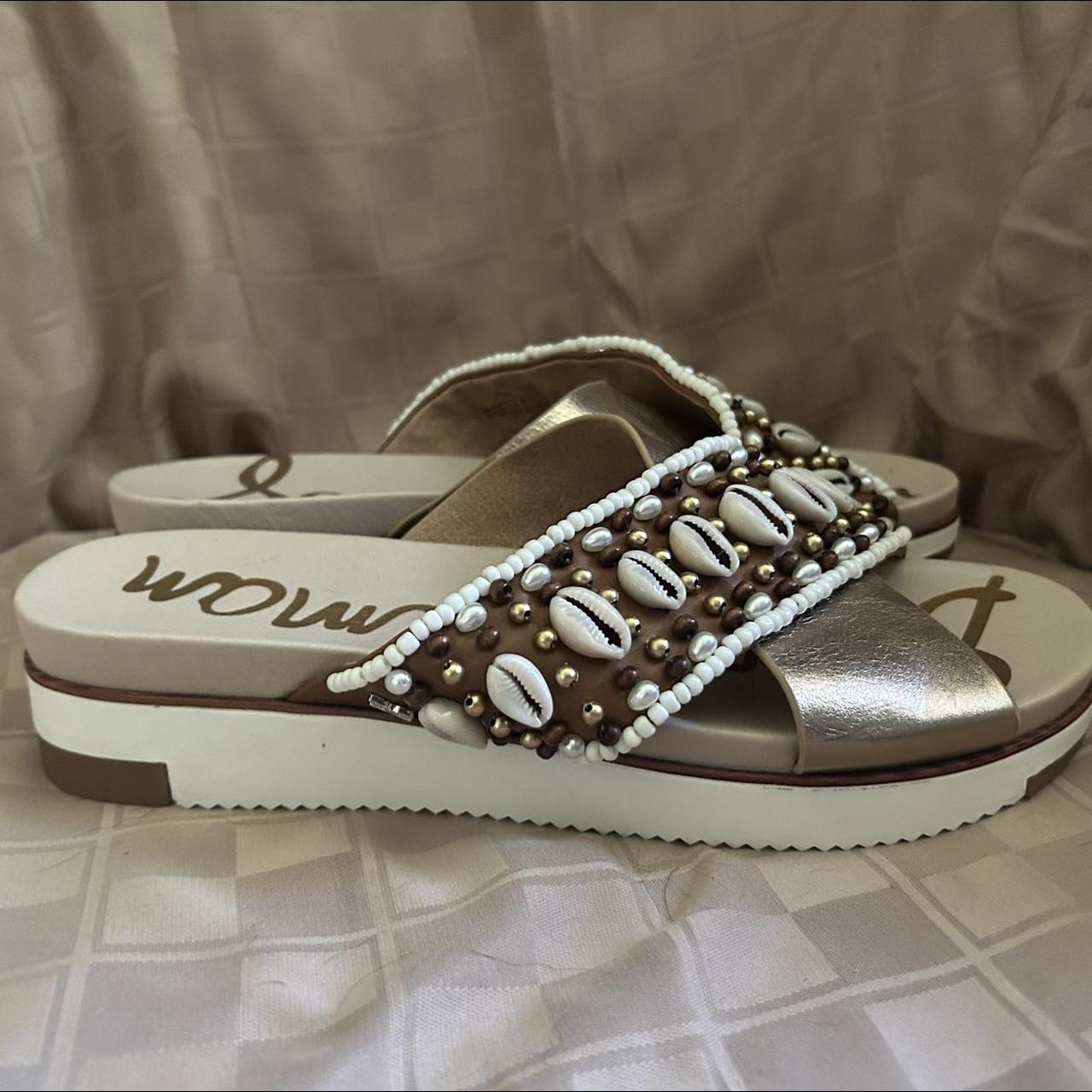 Sam Edelman shell sandals US W 9.5 beach sandals Depop