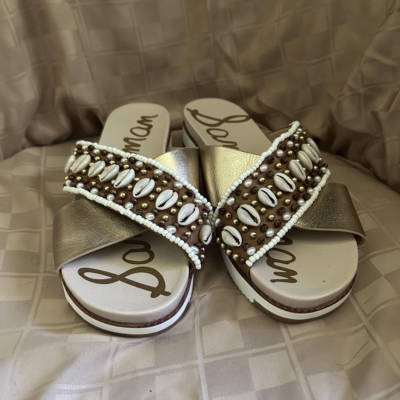 Sam Edelman shell sandals US W 9.5 beach sandals Depop