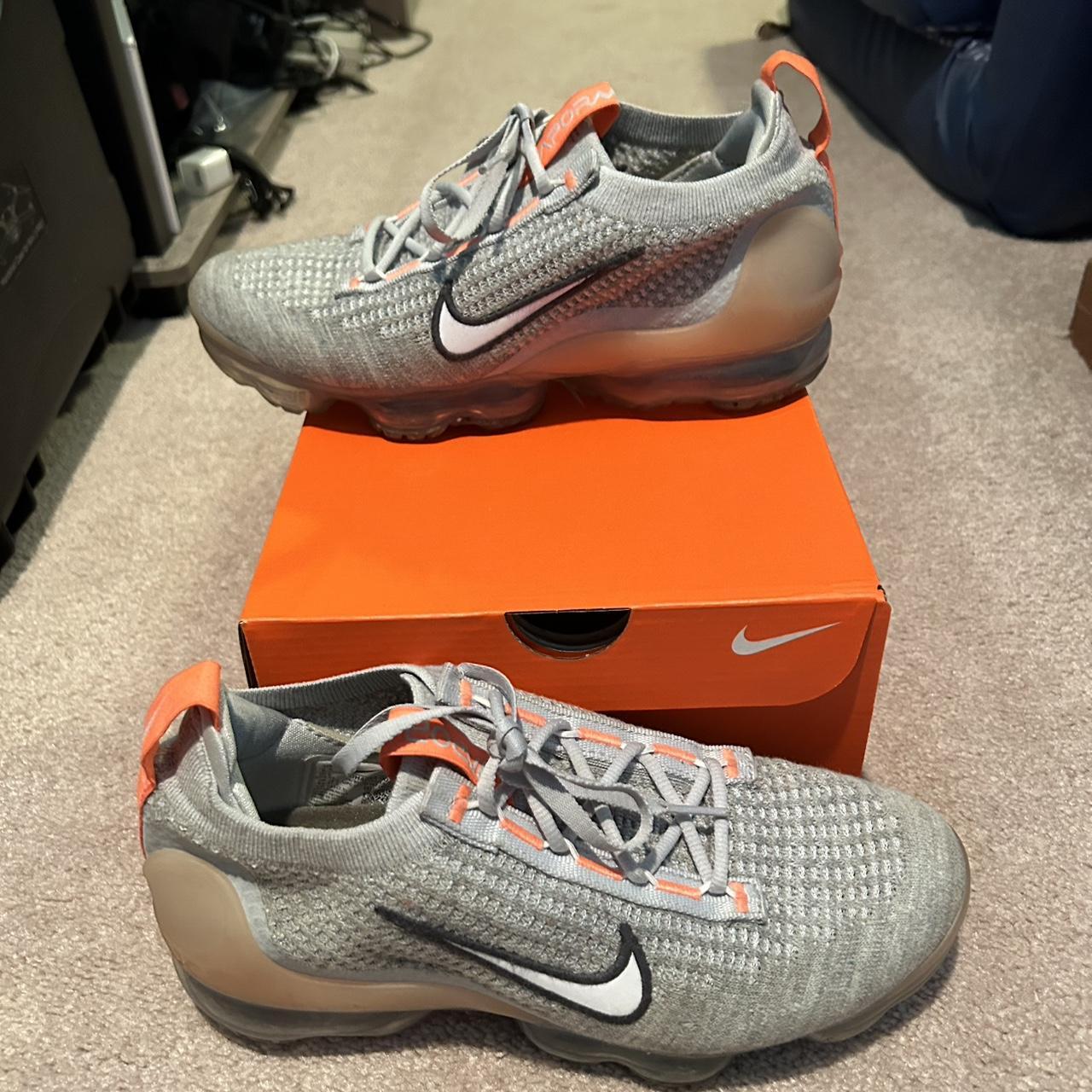 Orange and grey vapormax deals