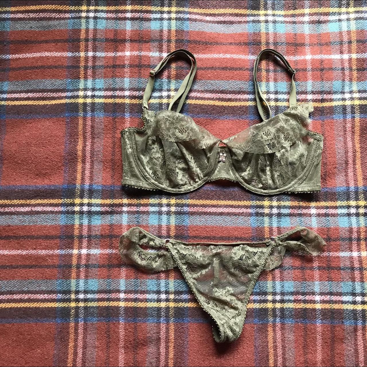 green yellow pink plaid savage x fenty lingerie by - Depop