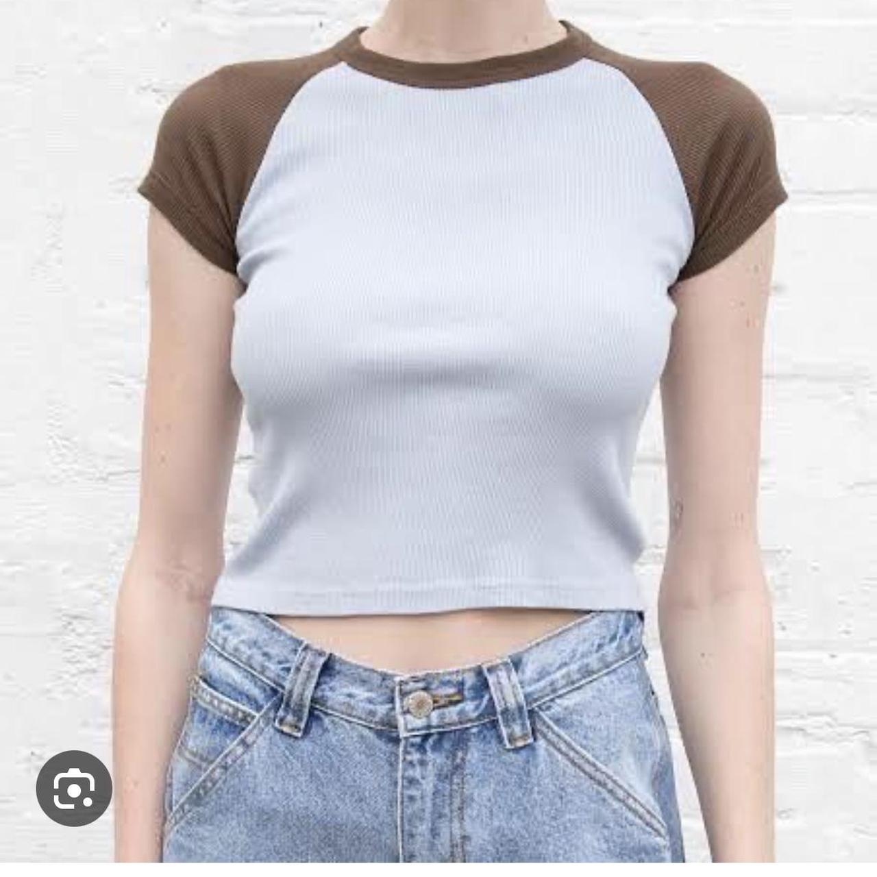 Brandy Melville tee not available in UK Blue... Depop