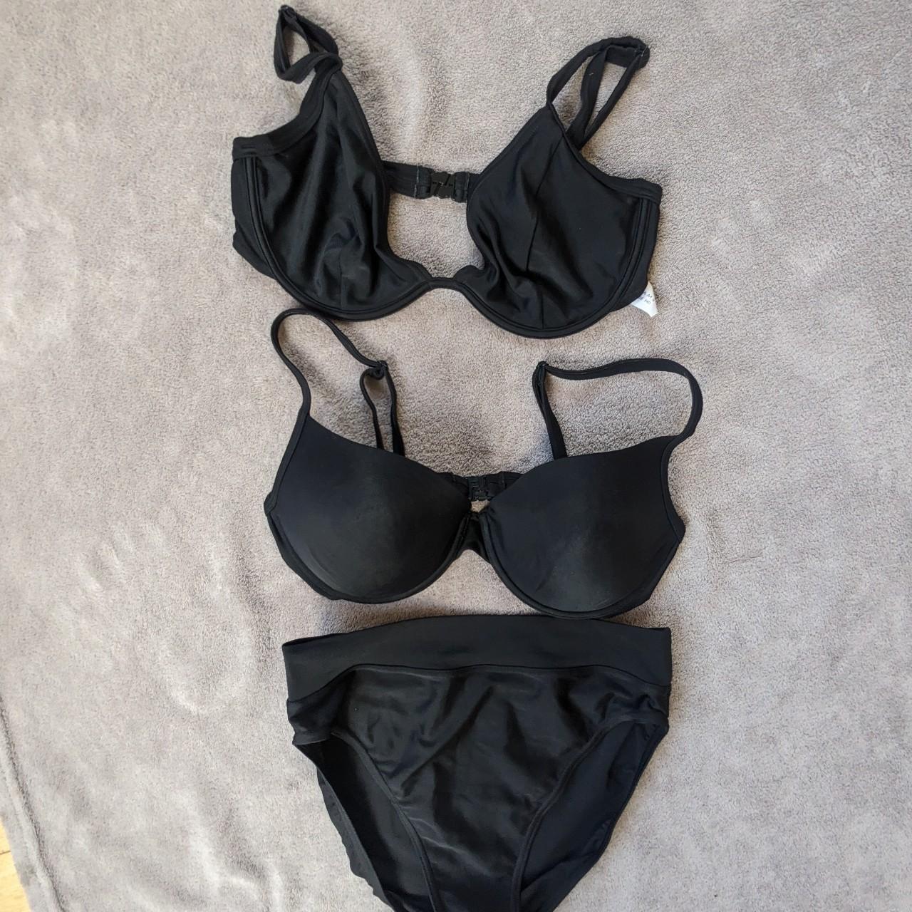 Debenhams black bikini set with two different bra... Depop