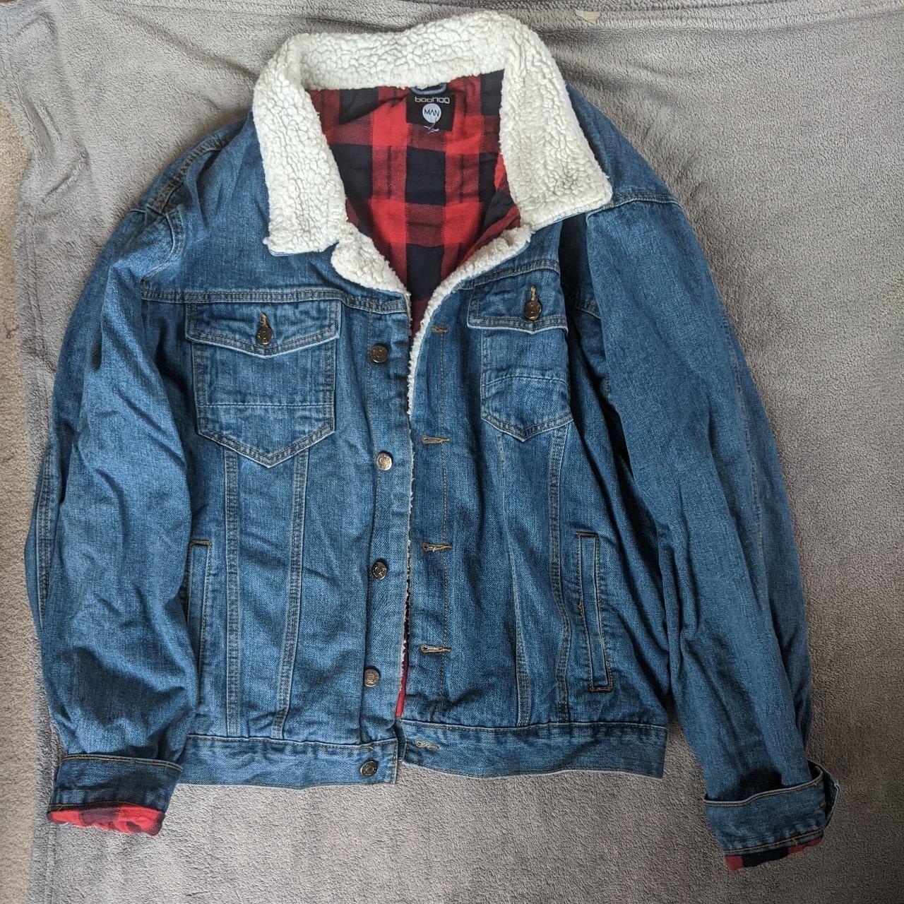 Trucker Jacket Checked Jacket Boohoo Oversized Denim Jacket Boohoo