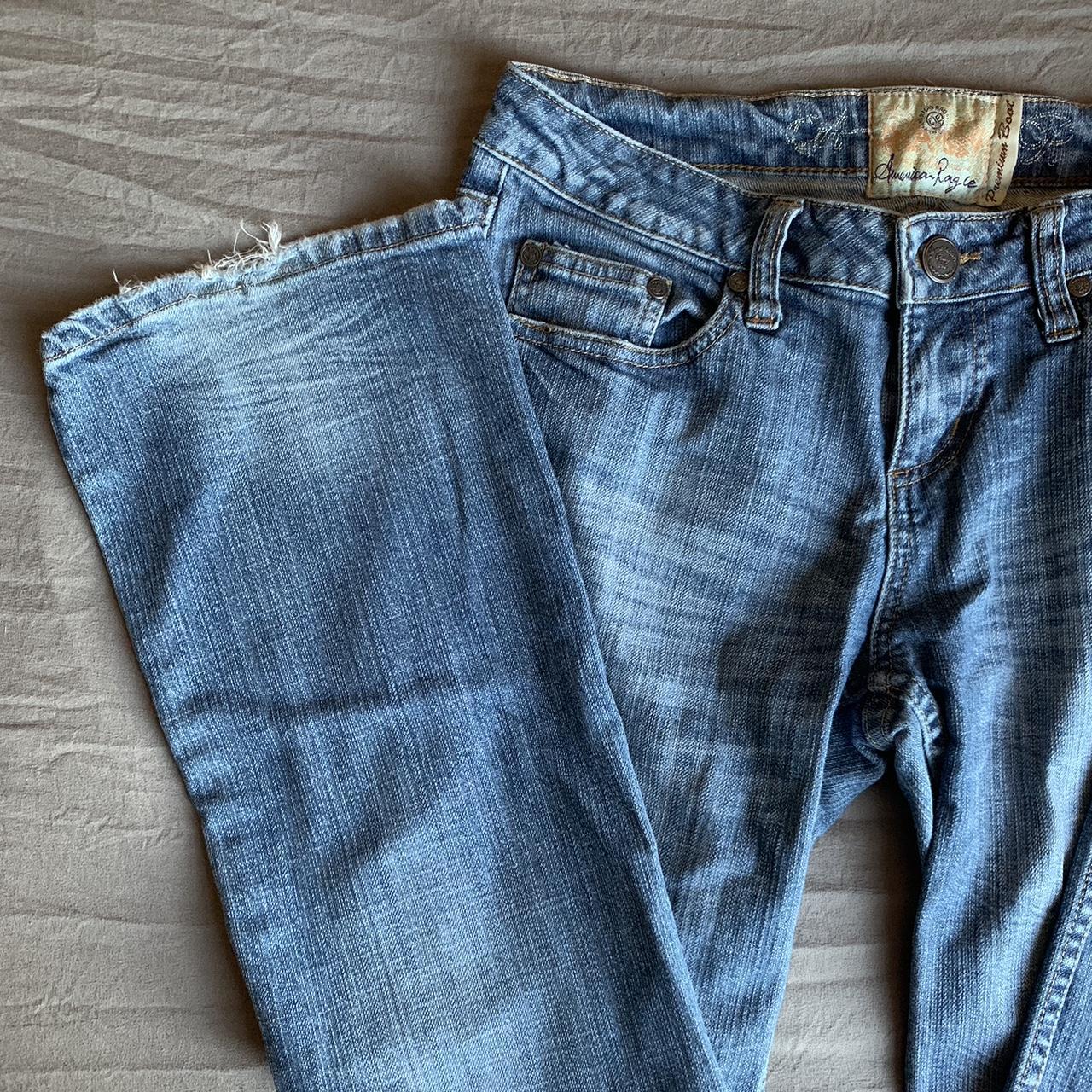 Distressed Low Rise Bootcut Jeans #bootcut #lowrise... - Depop
