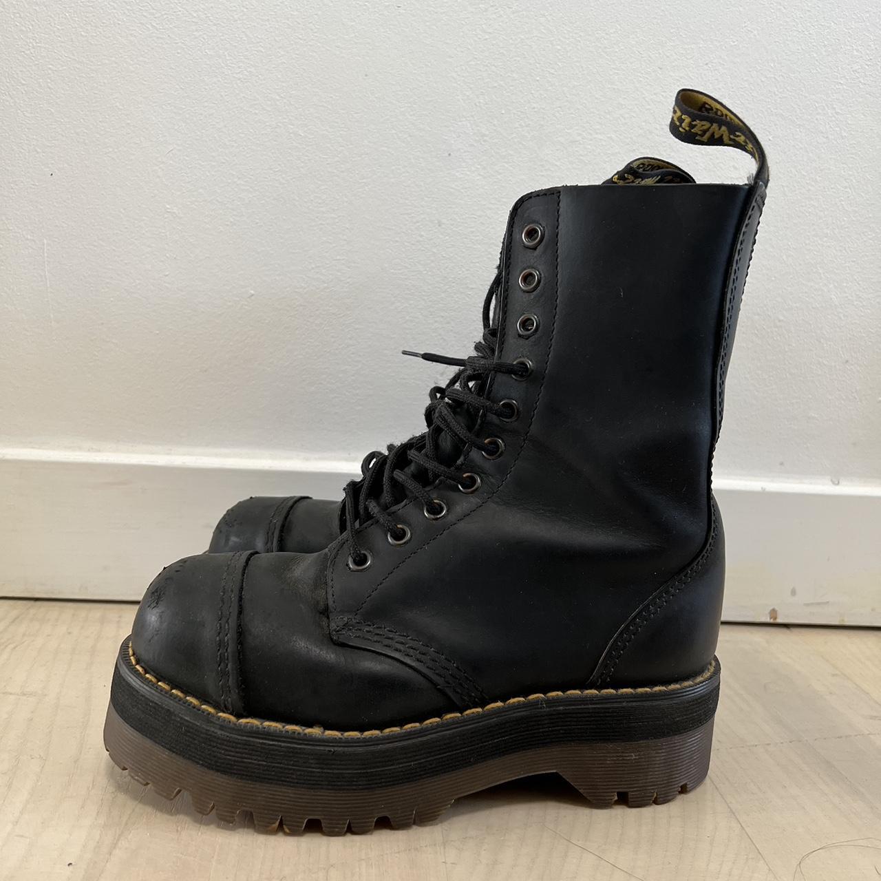 10-Eye Steel Toe Vintage Platform Dr Martens boots hotsell