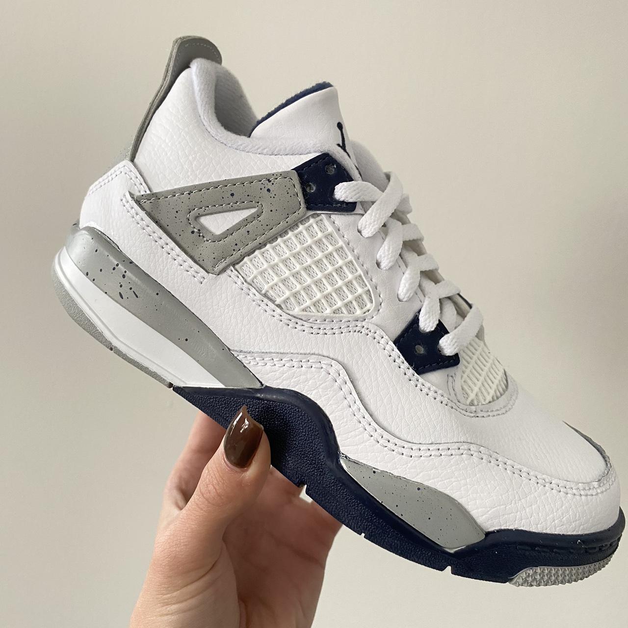 Nike Air Jordan 4 Midnight Navy (PS) UK 13 & UK 1.5... - Depop