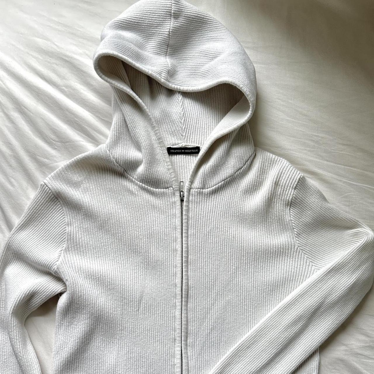 ARDEN~Brandy Melville zip hoodie in a heather grey! - Depop