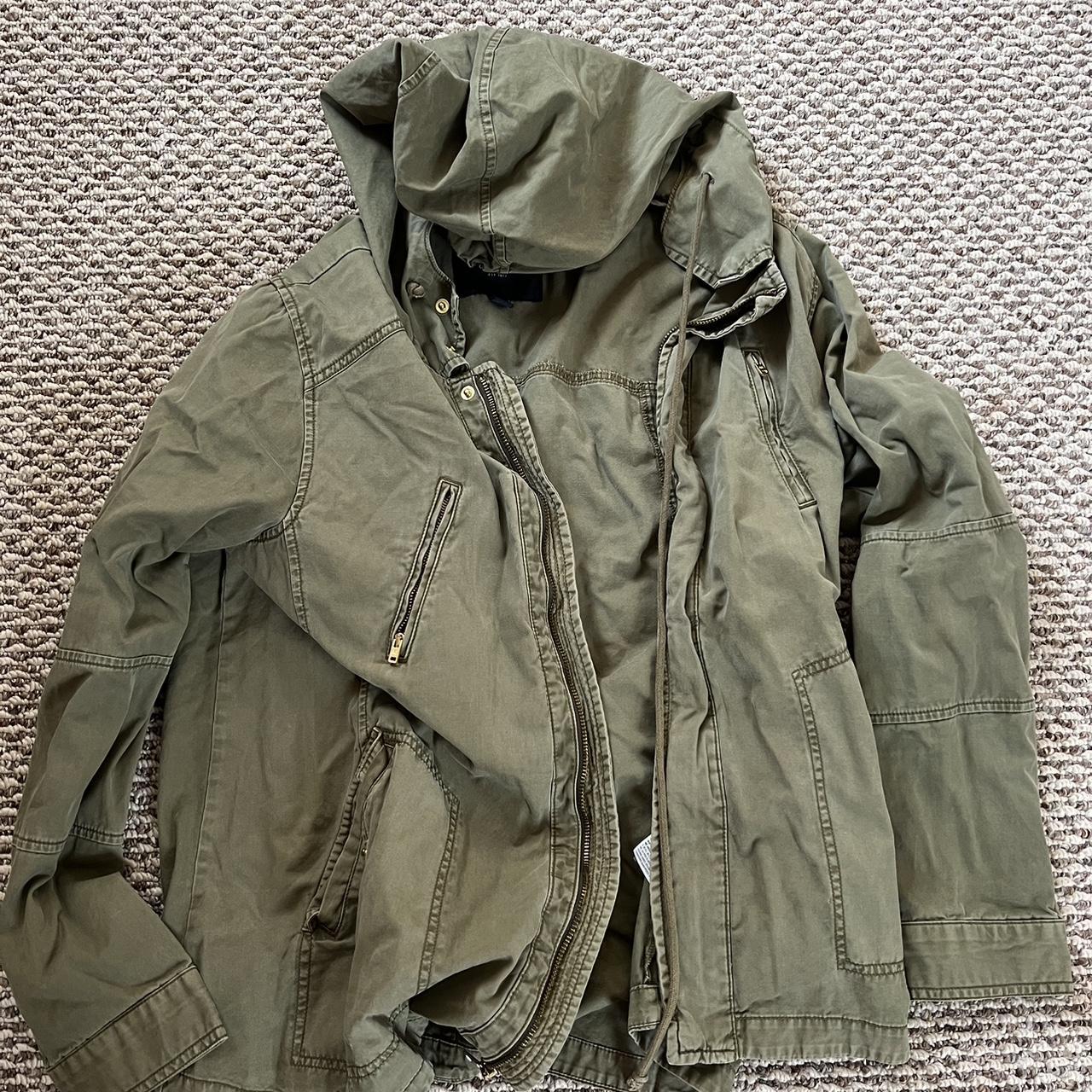 American Eagle Outfitters Women's Green and Khaki Jacket | Depop