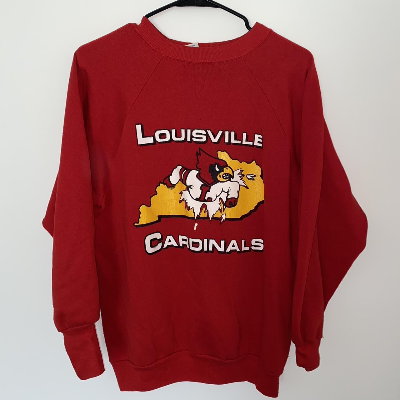 Louisville cardinals hoodie vintage - Depop