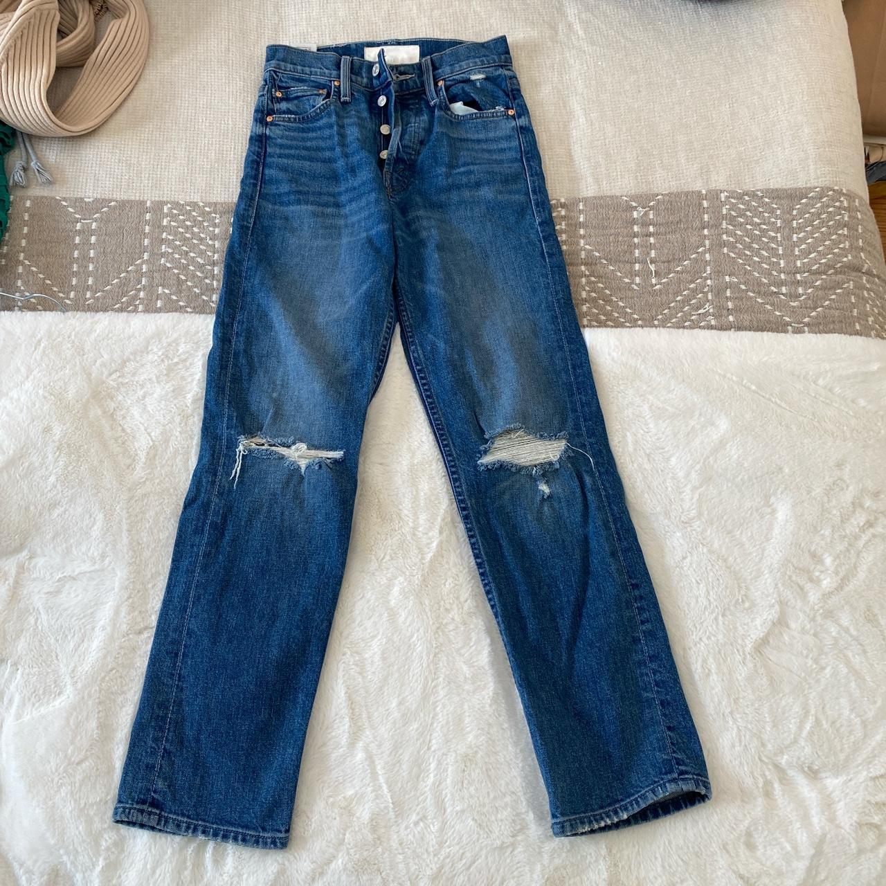 Mother Jeans, straight ankle length. Worn 1x,... - Depop