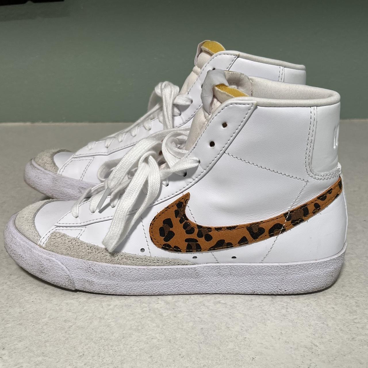 nike women's blazer mid' 77 leopard white