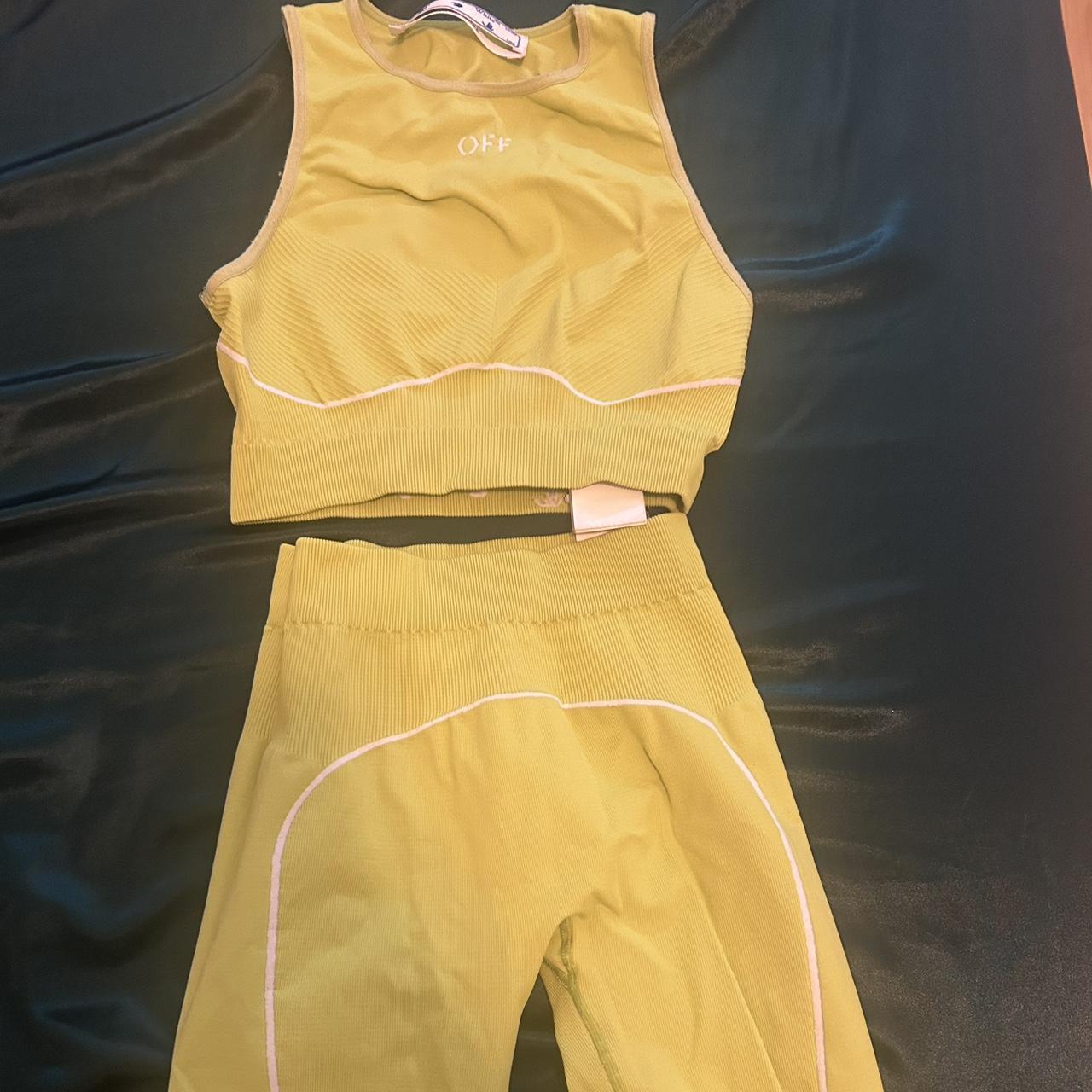 off white leggings yellow