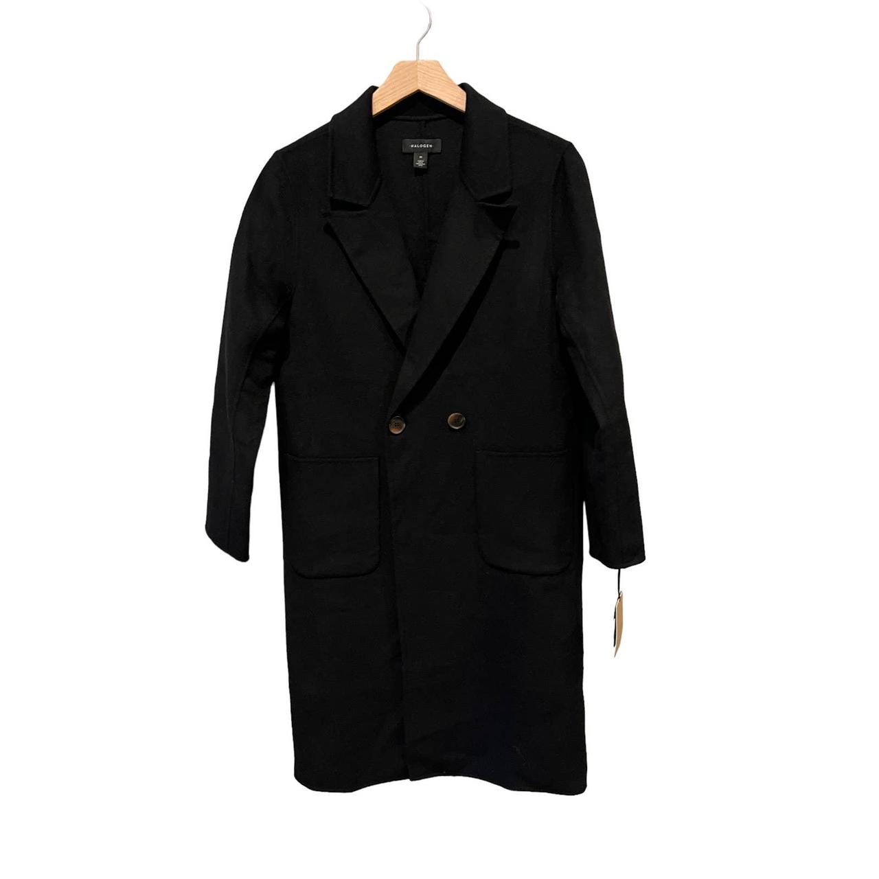 halogen double face wool coat womens