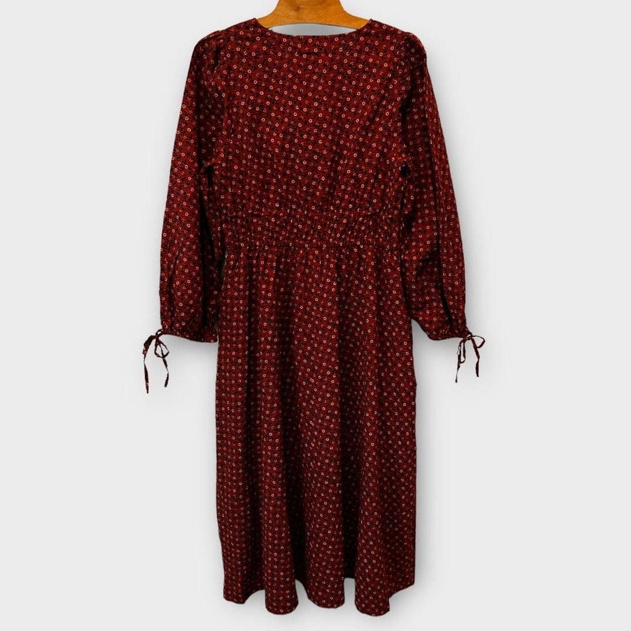 2024 Madewell ‘Sophia’ Tie-Front Midi Dress in Teaberry Floral