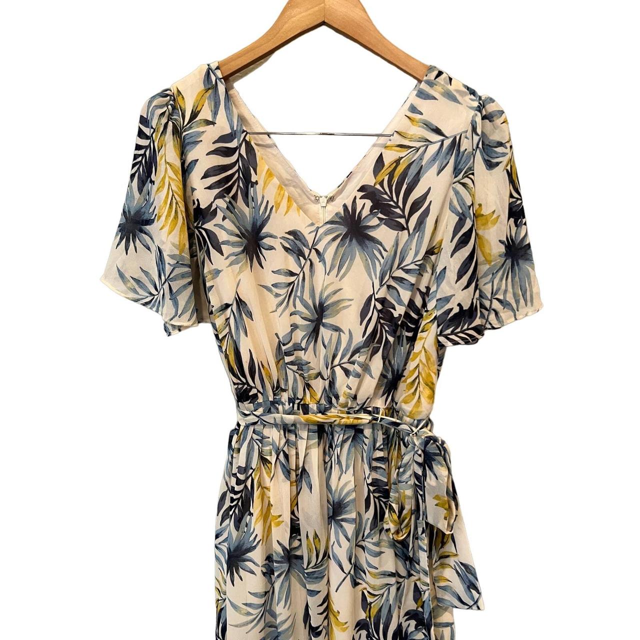 Gal Meets Glam Collection Kiki Leaf Print fashion Dress