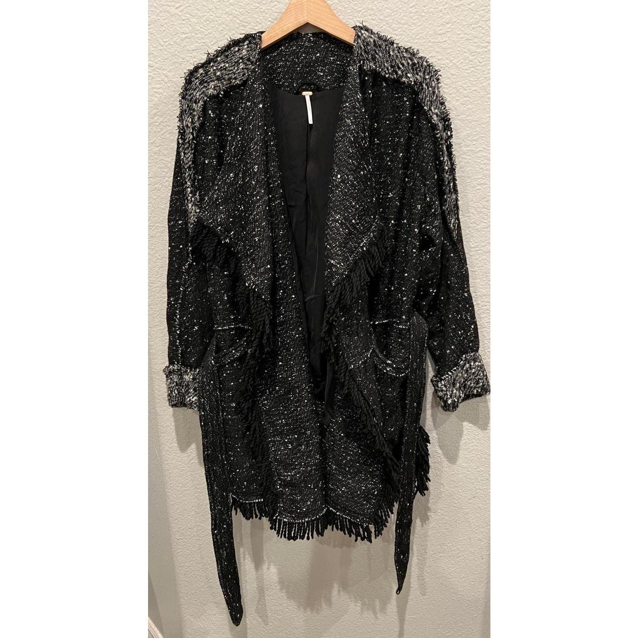 Free People order Fringe Wrap Blanket Coat Black S