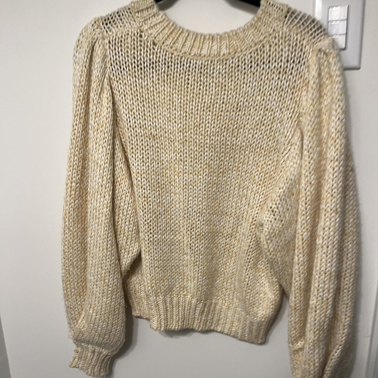 MinkPink Women's Cream Jumper | Depop