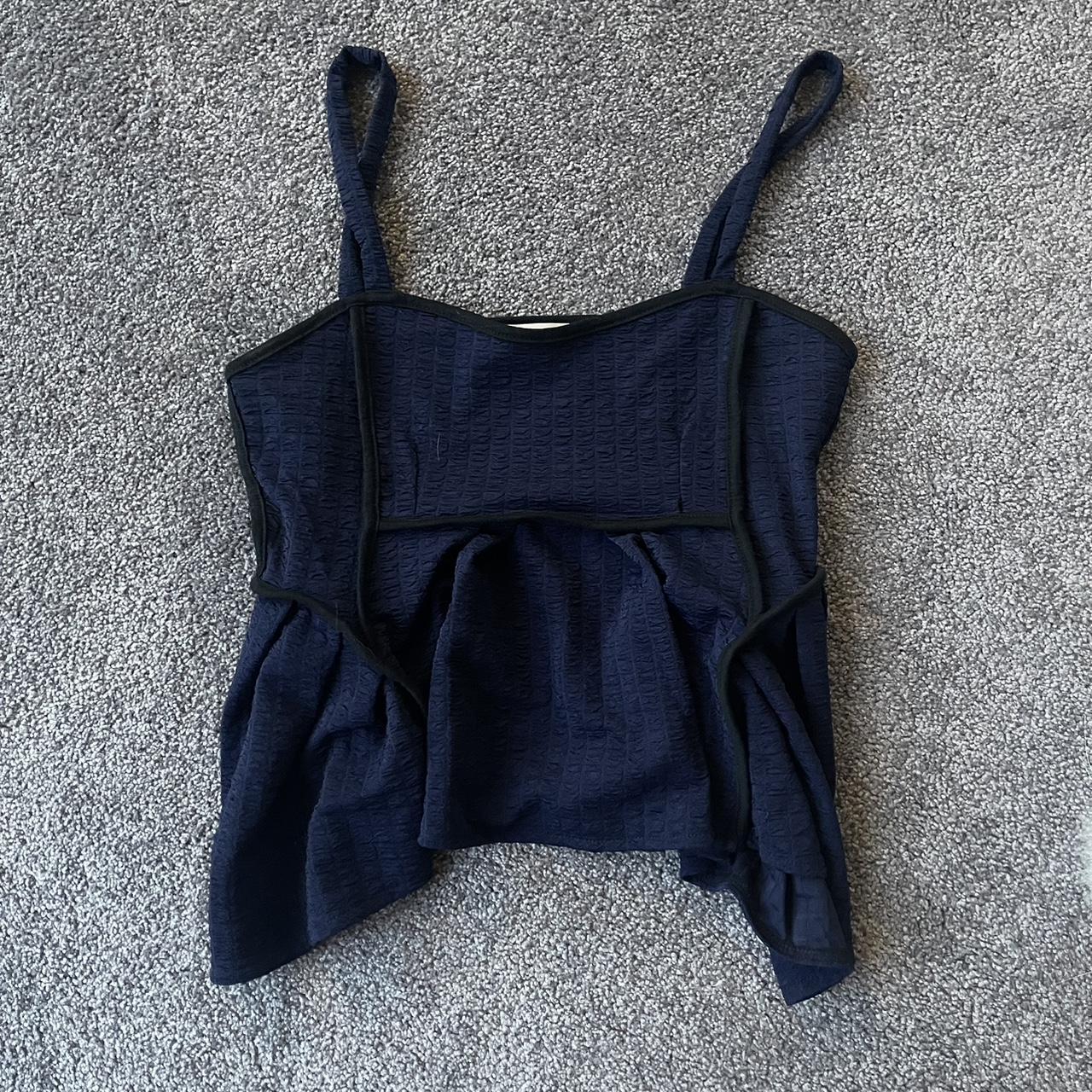 haveablast navy blue babydoll top. is such a nice... - Depop