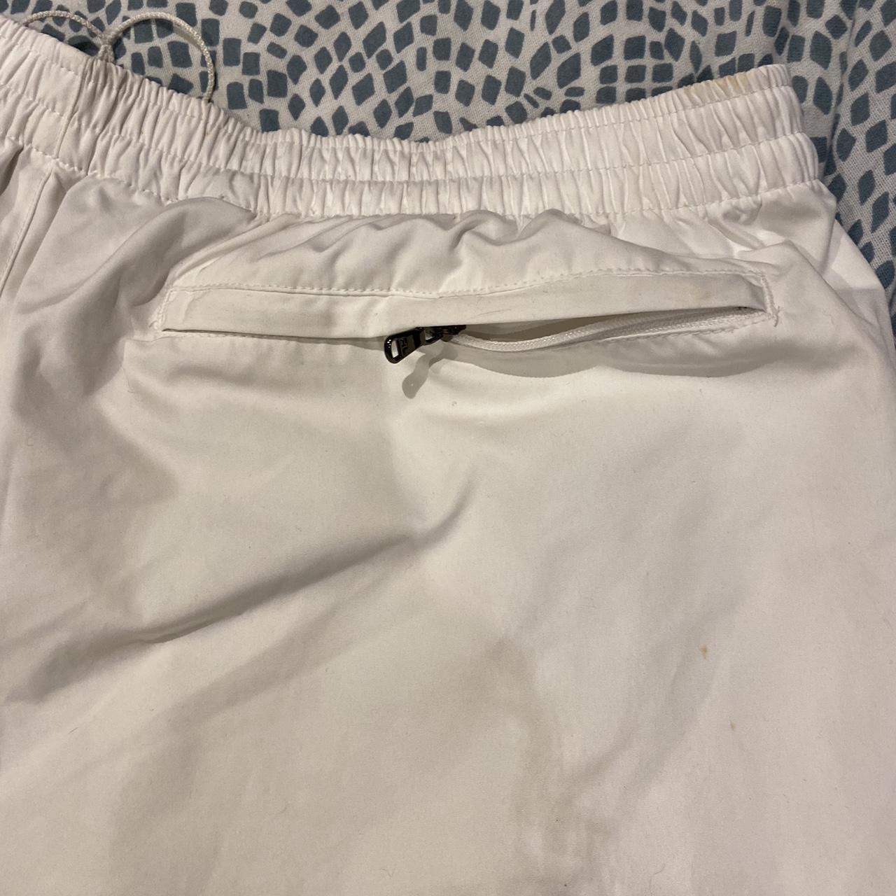 Polo Ralph Lauren Women's White and Blue Trousers | Depop