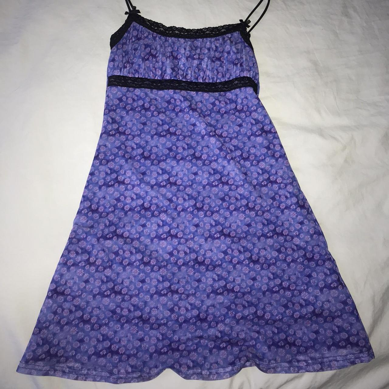 Urban Outfitters purple ditsy floral mini dress in... - Depop