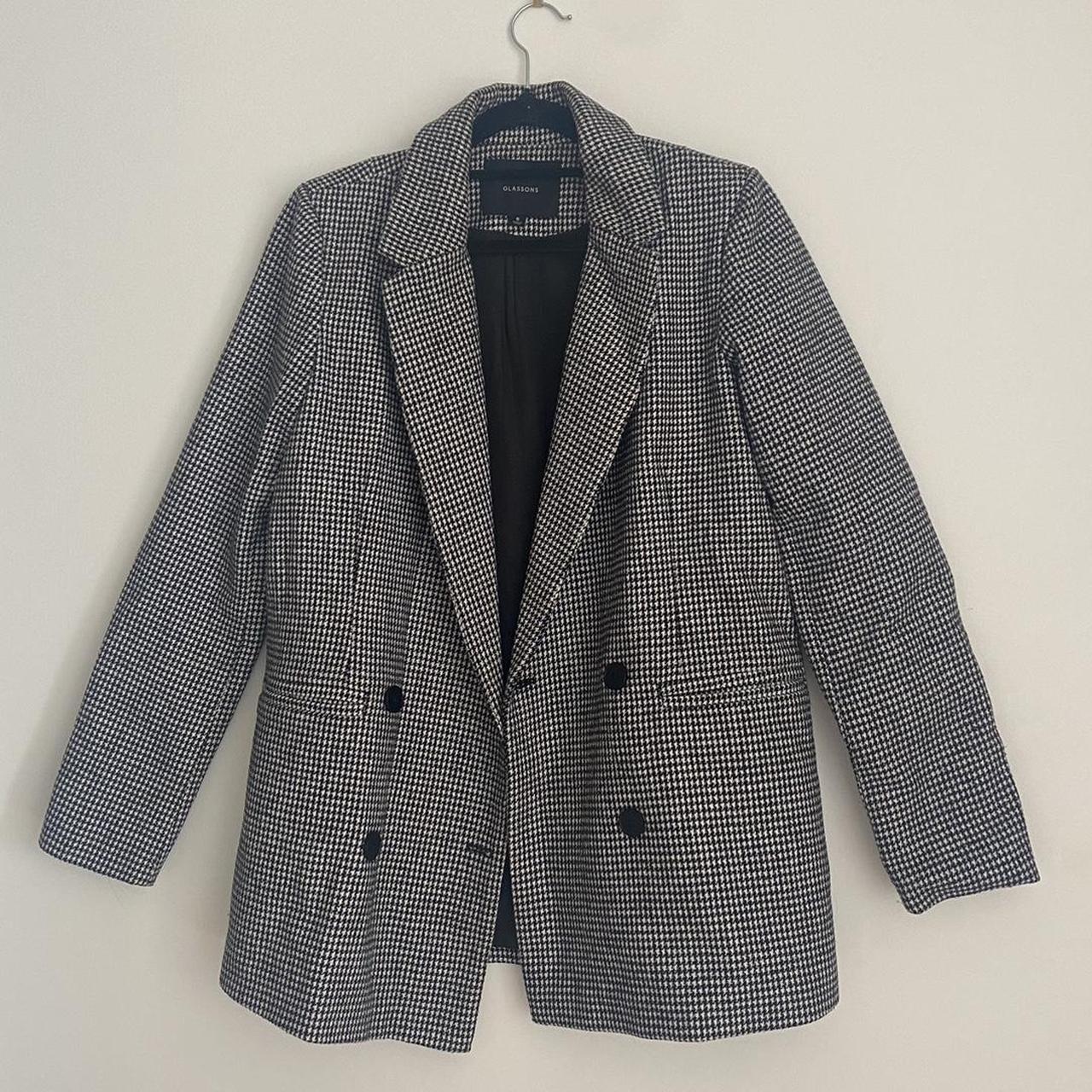 Glassons b&w checkered blazer oversized