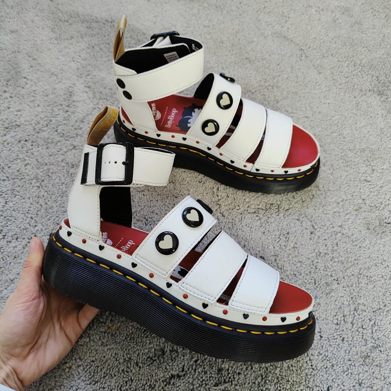 Dr martens outlet red sandals