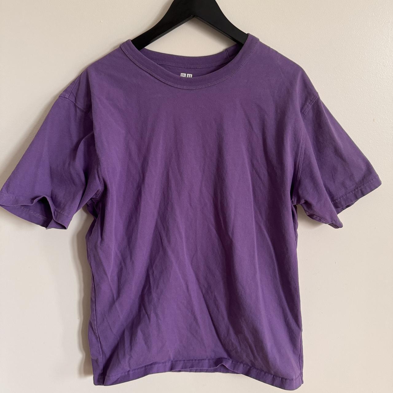 Uniqlo purple best sale t shirt