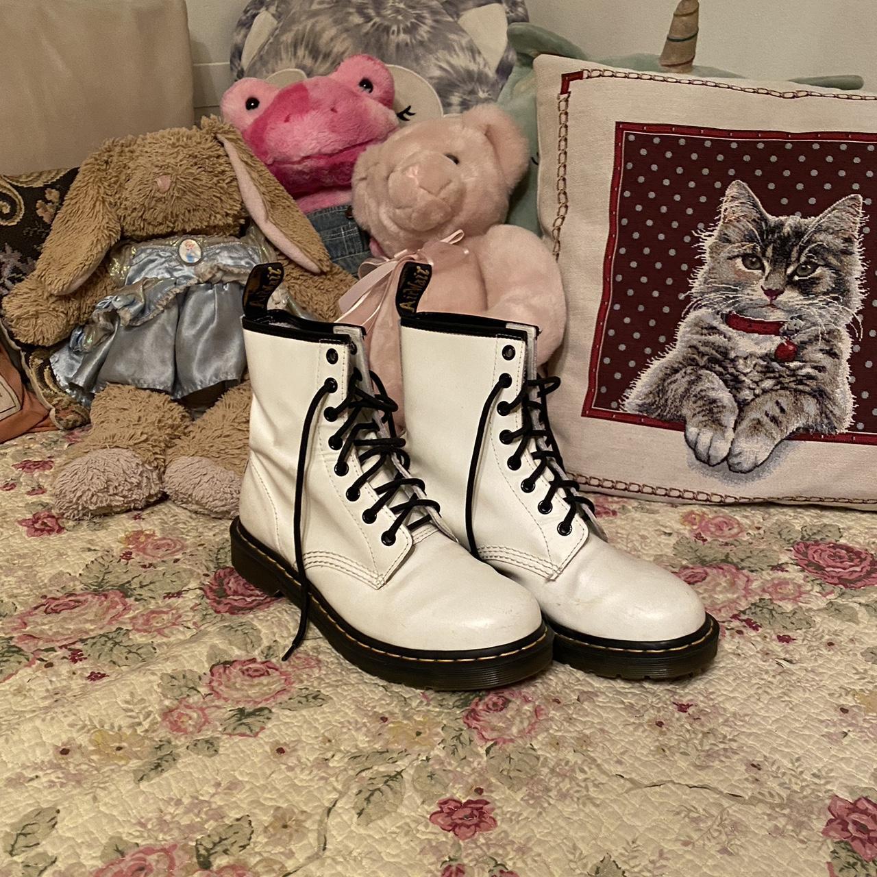 full white doc martens