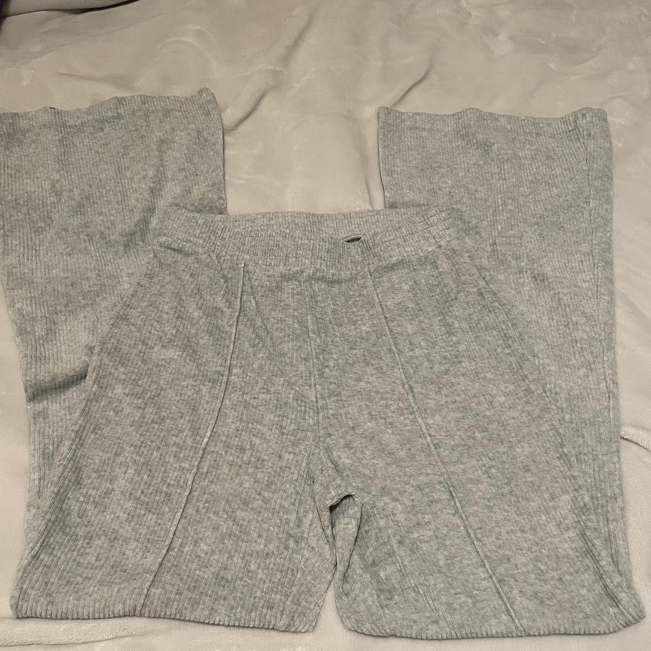 Aerie corduroy leggings flare grey Barely