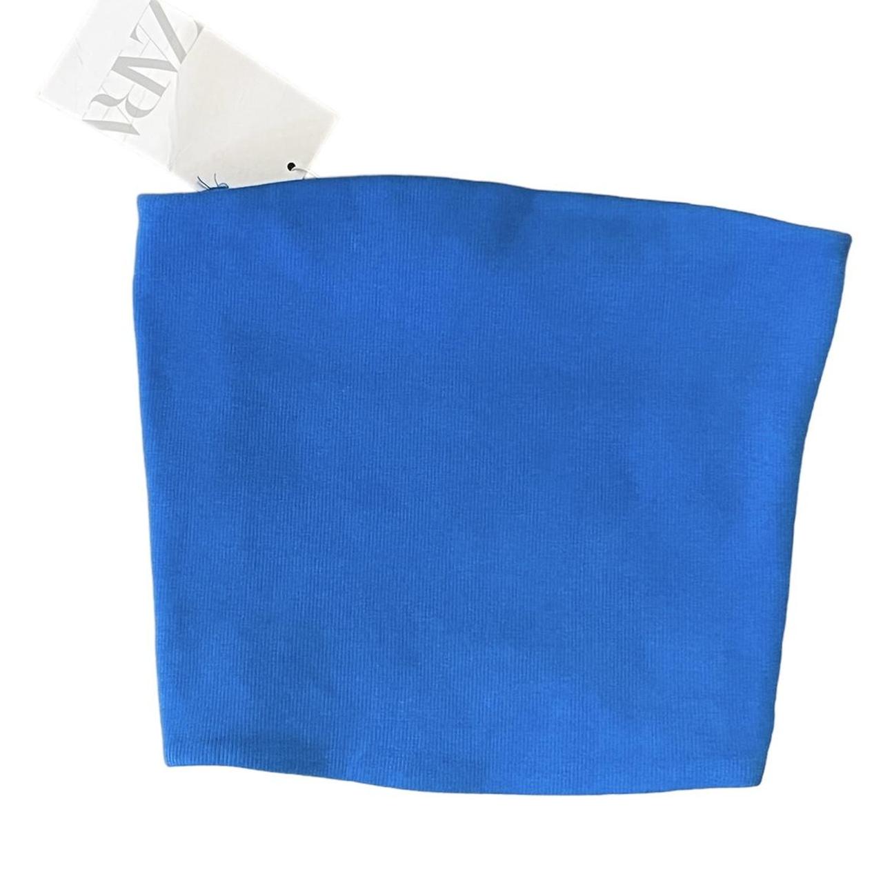 ♡ZARA ♡pretty aqua blue tube top ♡NWT, never worn Depop
