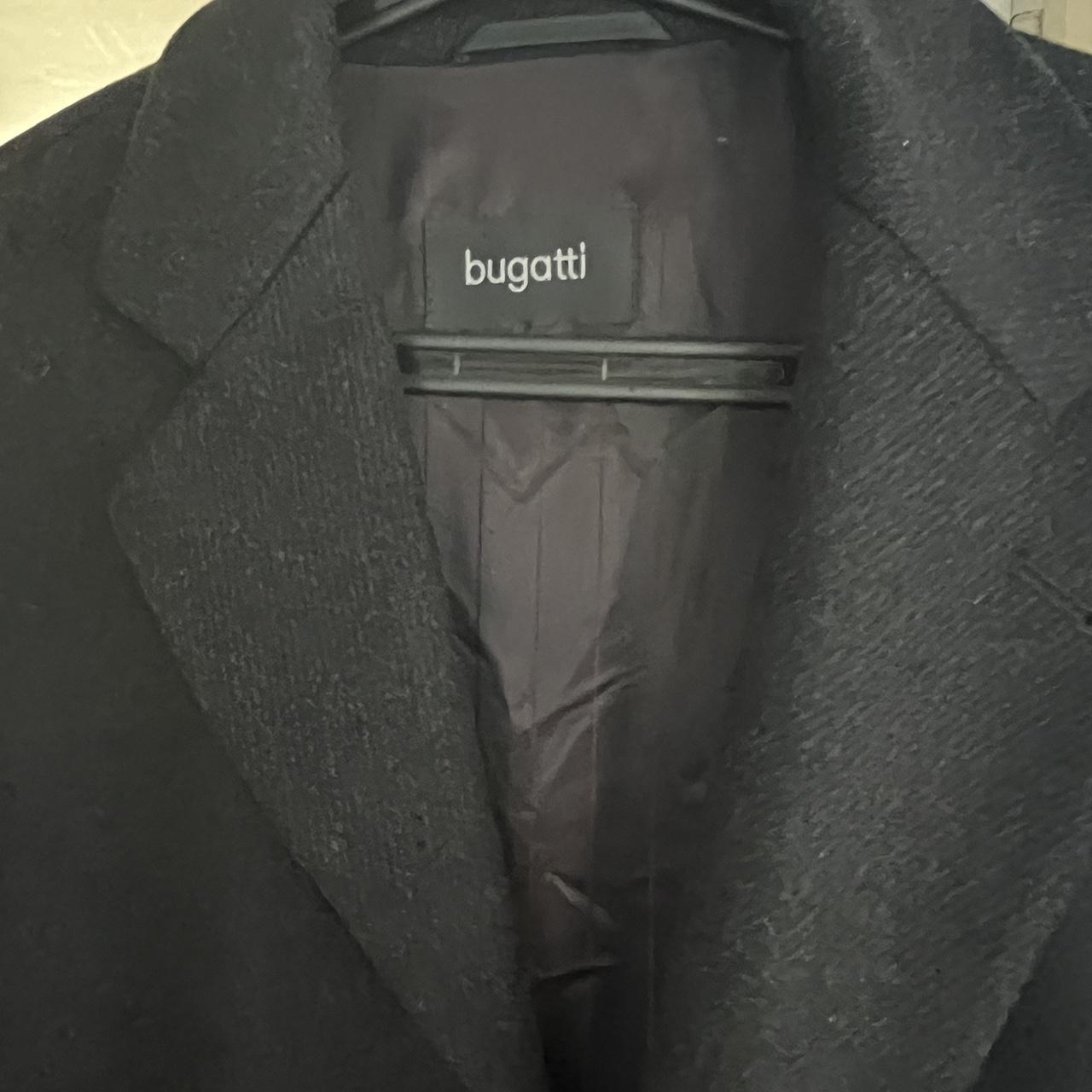 Men’s Bugatti wool and cashmere overcoat in a dark... - Depop