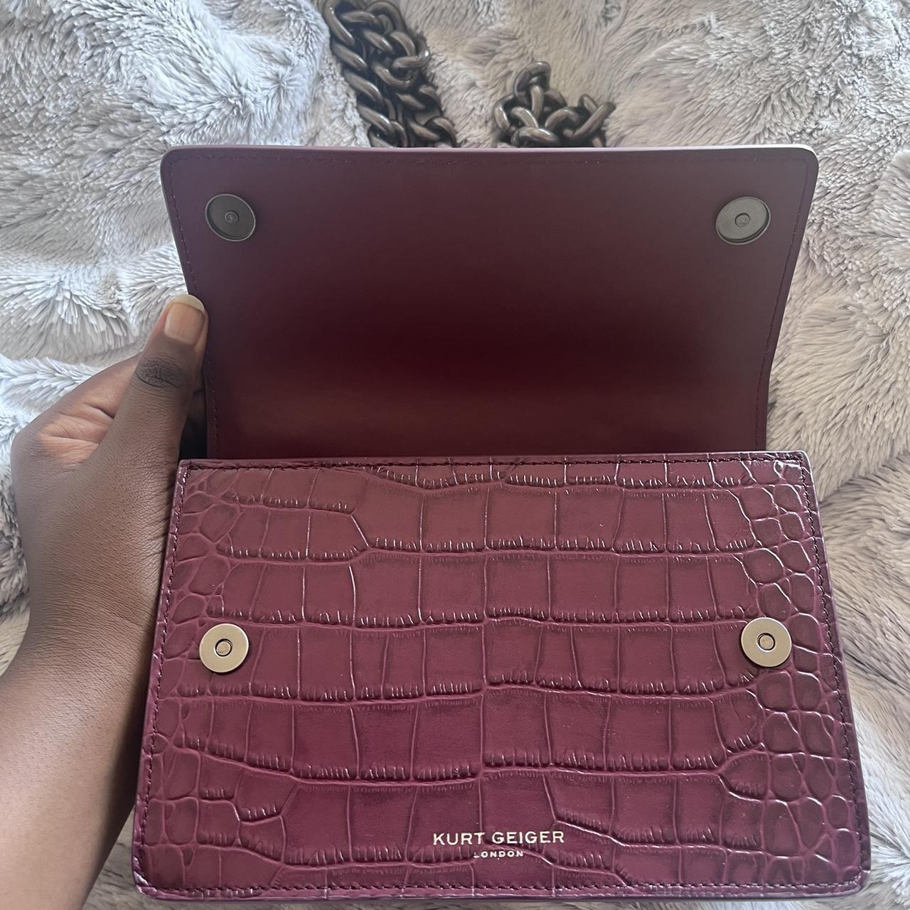 Kurt geiger burgundy online bag