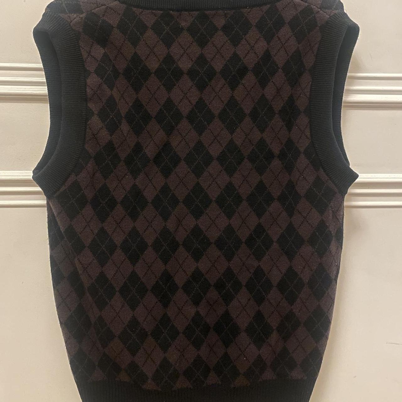 Primark Women's Black and Brown Vest Depop