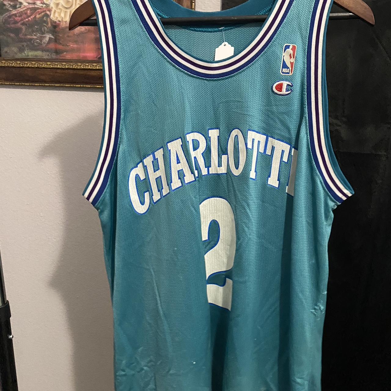 Size 44 Usa. Champion NBA Johnson 2 Jersey Charlotte Hornets