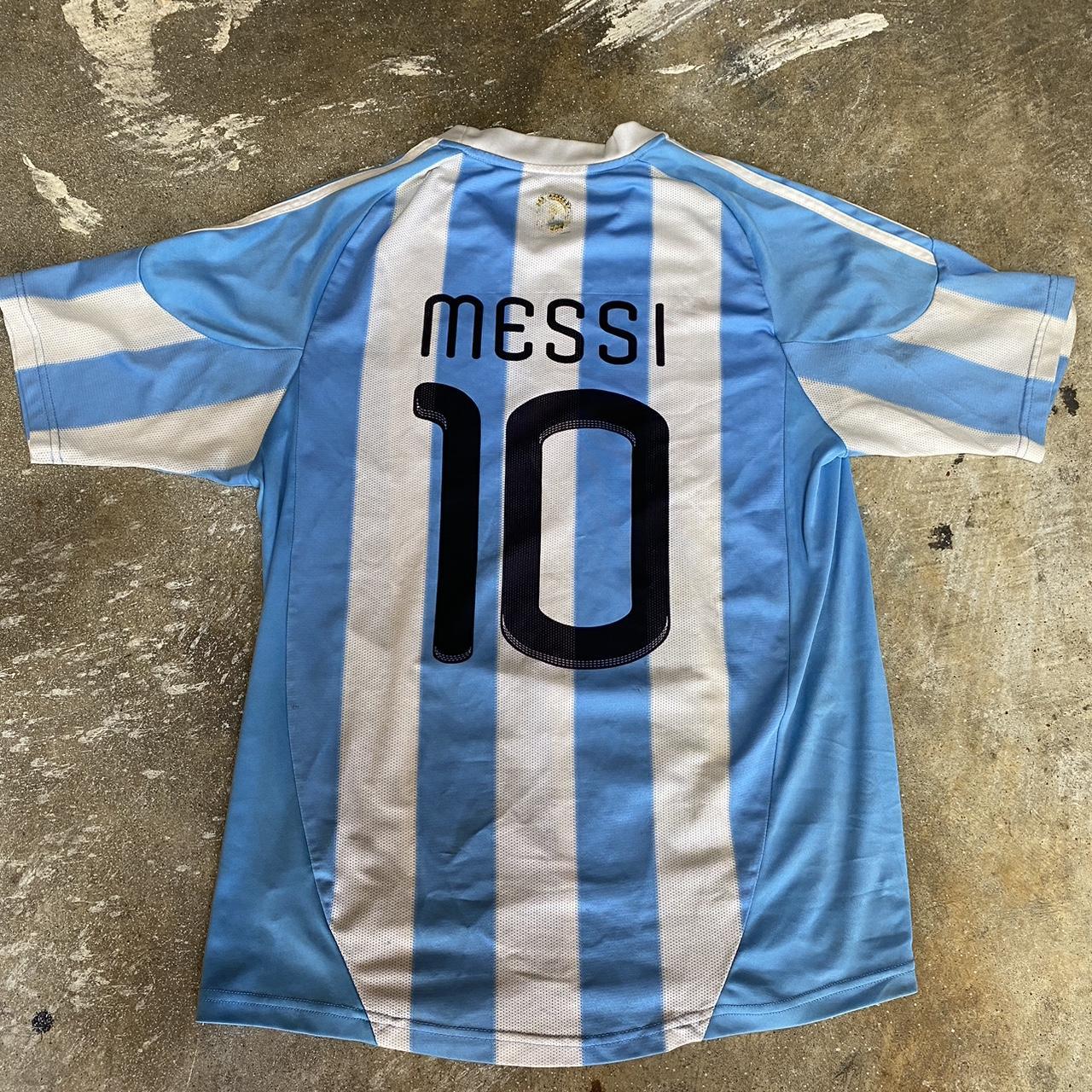 2008 Lionel Messi Argentina Soccer Jersey Size Large... - Depop