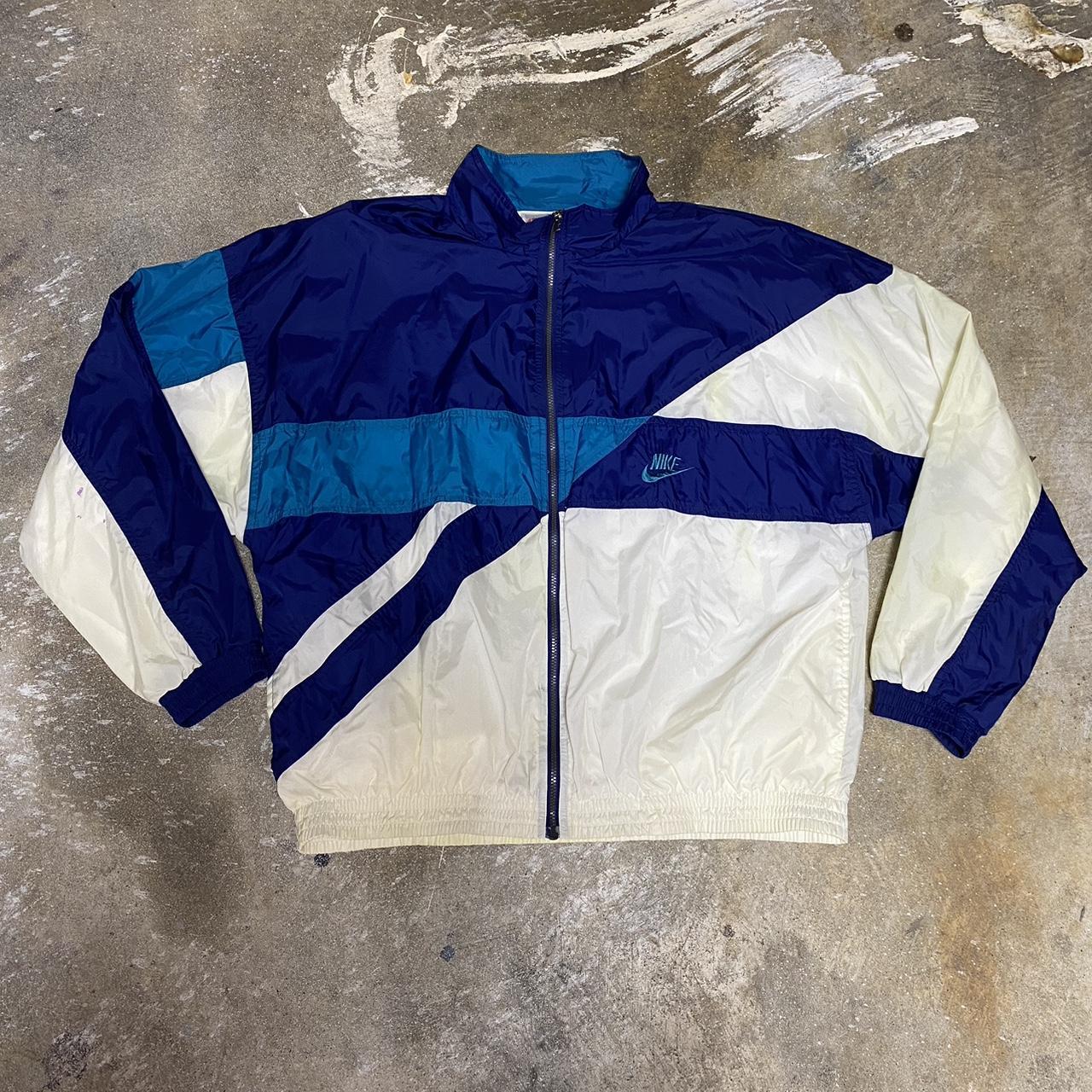 90’s Nike Windbreaker Jacket (Some Yellowing) Size... - Depop