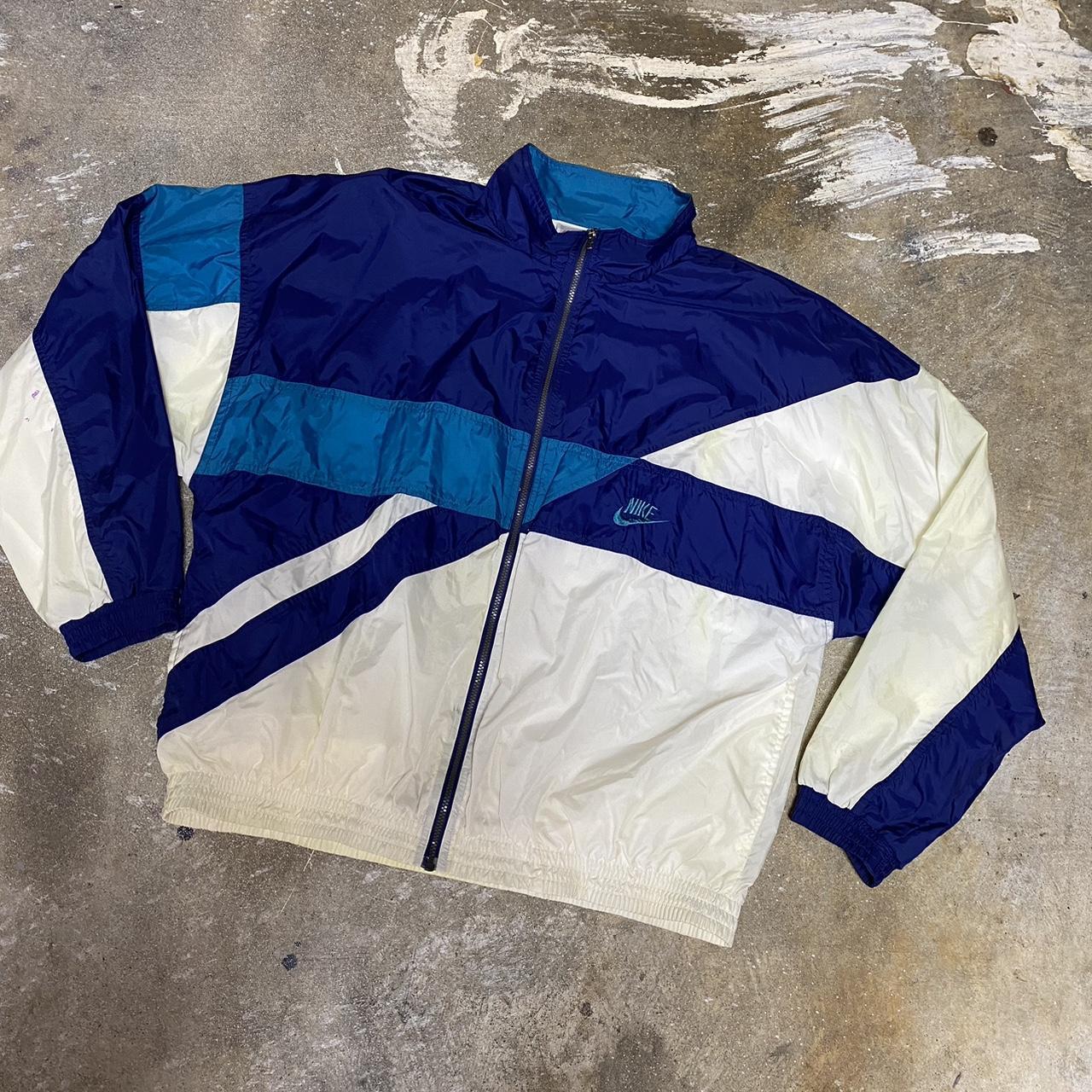 90’s Nike Windbreaker Jacket (Some Yellowing) Size... - Depop