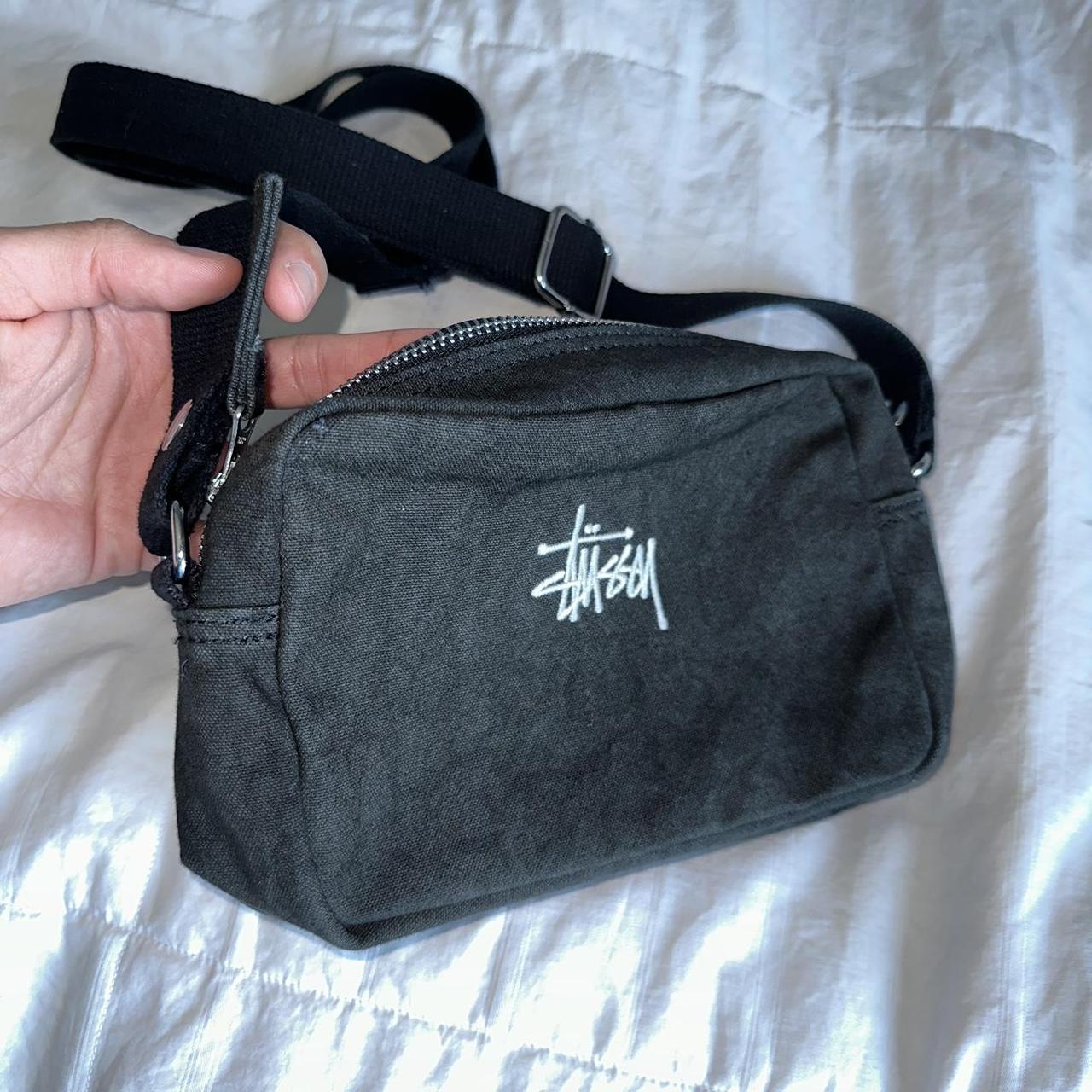 STUSSY Canvas Side Bag Washed Black 100% brand new... - Depop