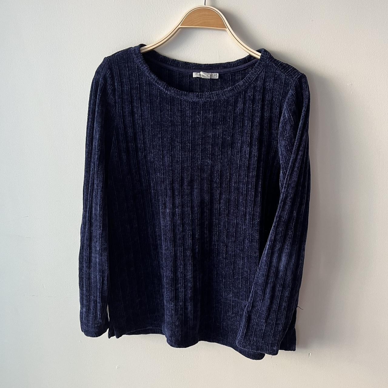 Vintage Women's Sweater - Blue/Navy - S – Dana buchman vintage navy/purpleish sweater super cute …