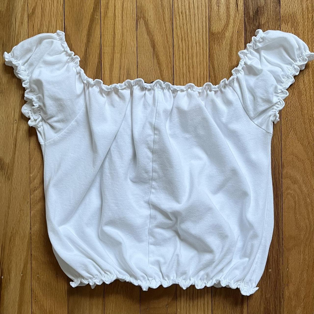 Brandy Melville Women's White Blouse | Depop