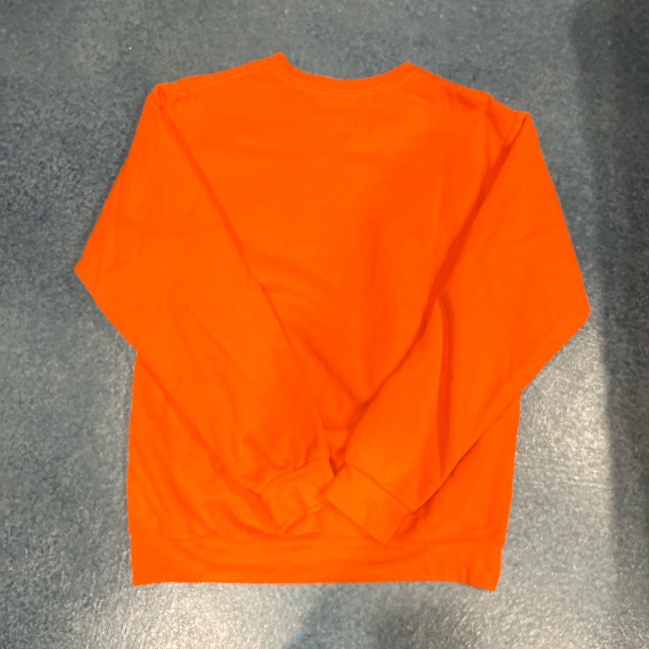 Fruit of the Loom Men's Orange and Black Jumper Depop