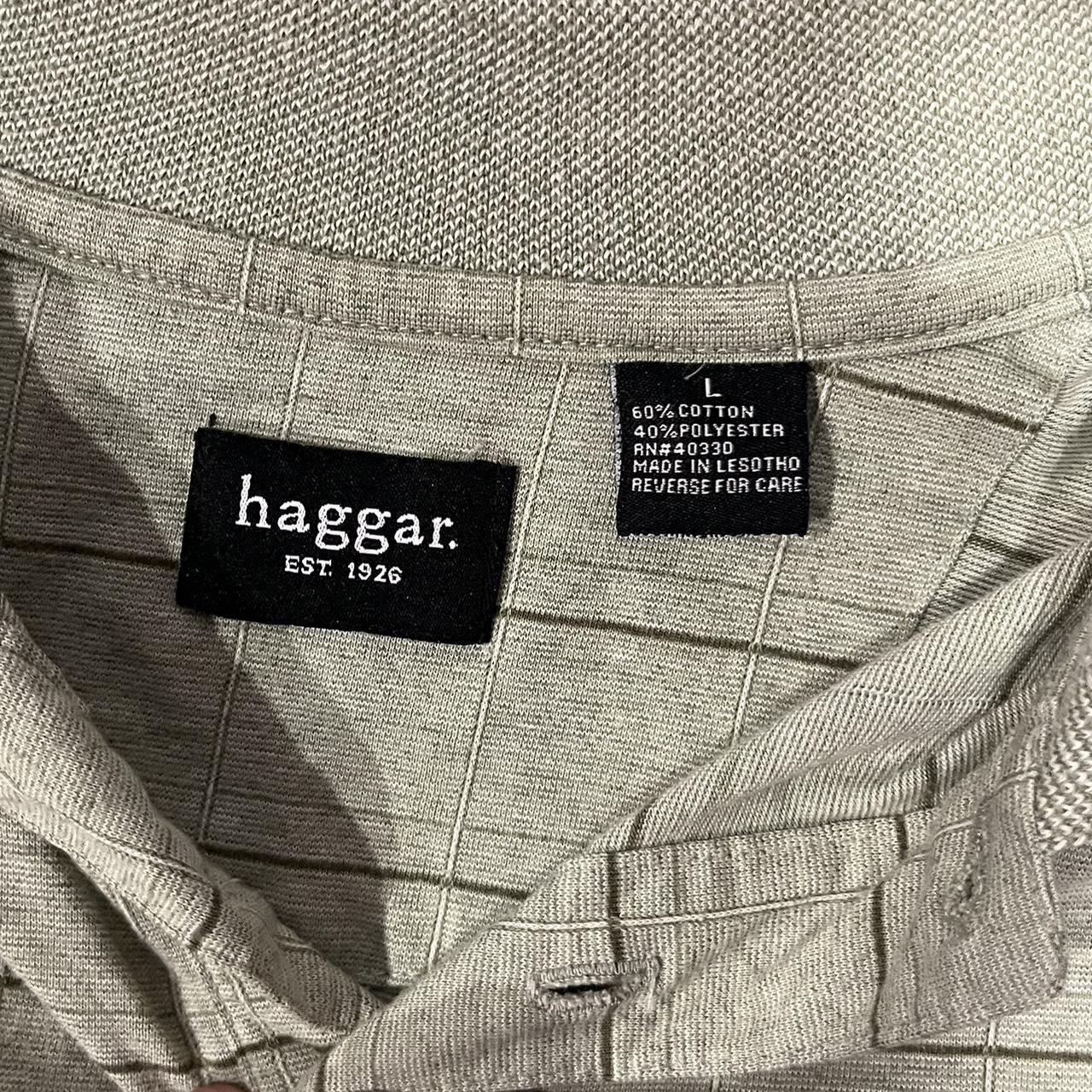 Haggar Men's Cream and Black Polo-shirts | Depop