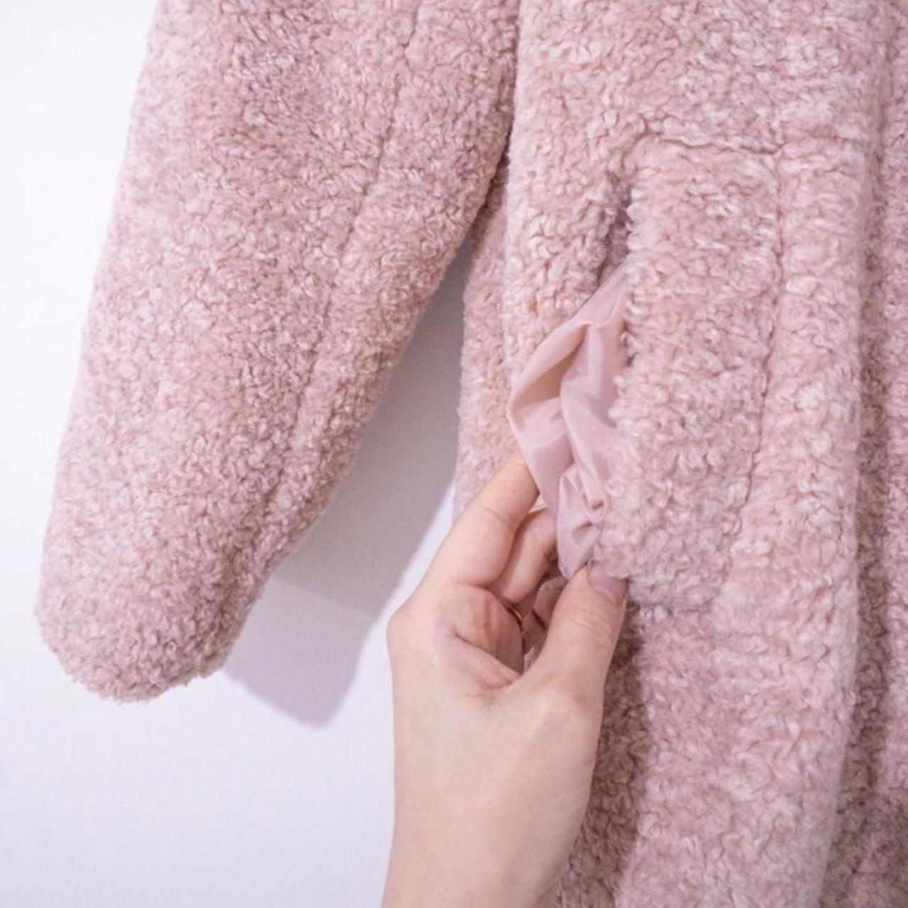 Pink New Look Faux Fur Coat, XS / 6 This lovely... Depop